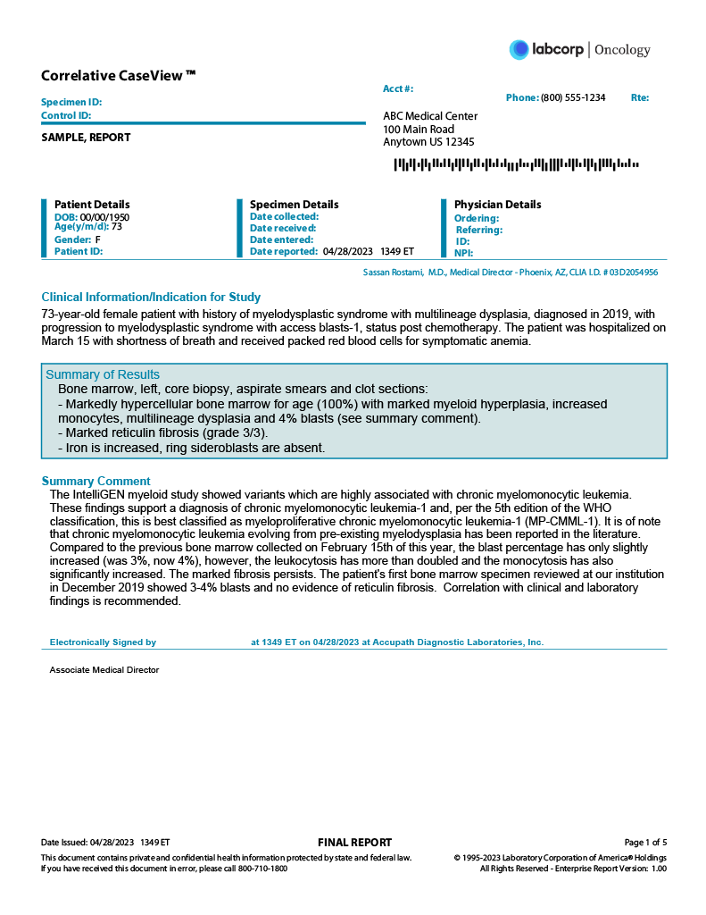 CCV sample report page 1