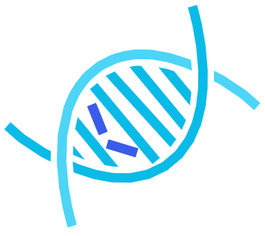 Icon of a dna strand with a broken link